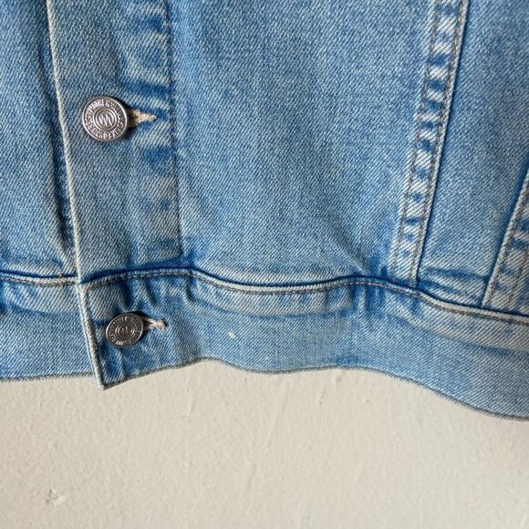 Mother The Drop It Drifter Denim Zebra Blue Jacket Oversized Size XL - Picture 9 of 9